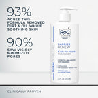 RoC foaming cleanser lather in use on skin
