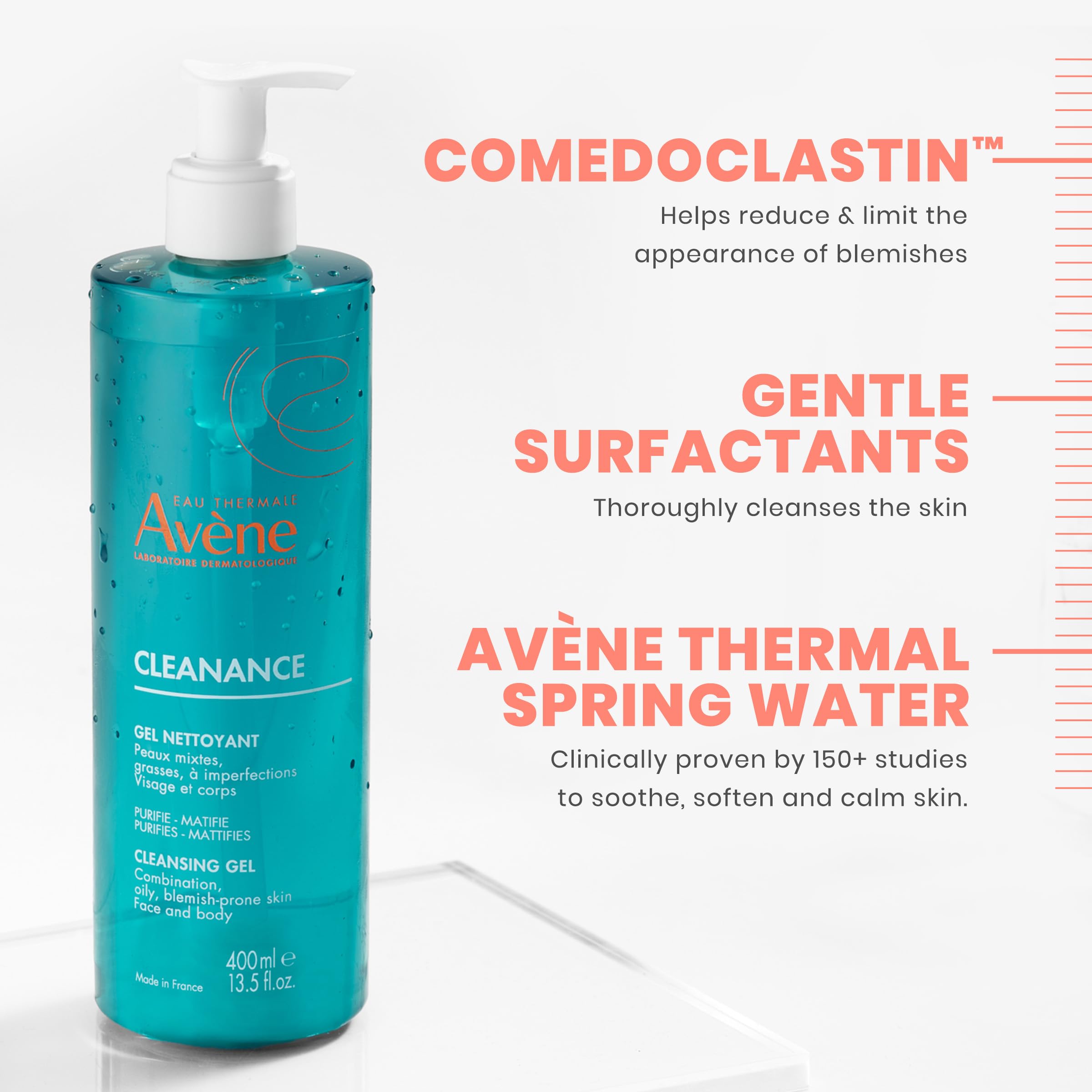 Avene Cleanance Cleansing Gel bottle pump detail