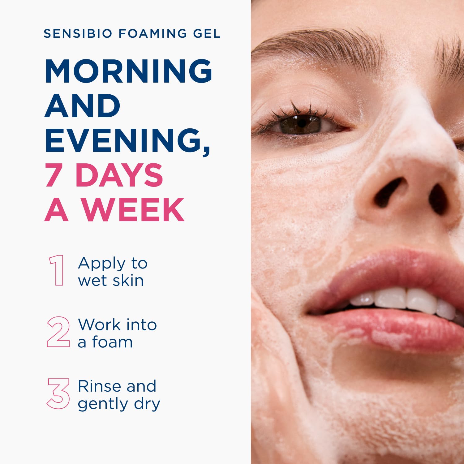 Texture of Bioderma Sensibio gentle face cleanser