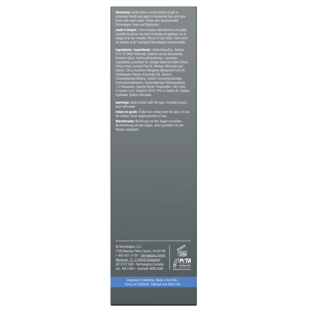 Dermalogica Special Cleansing Gel dark grey flip top cap close up