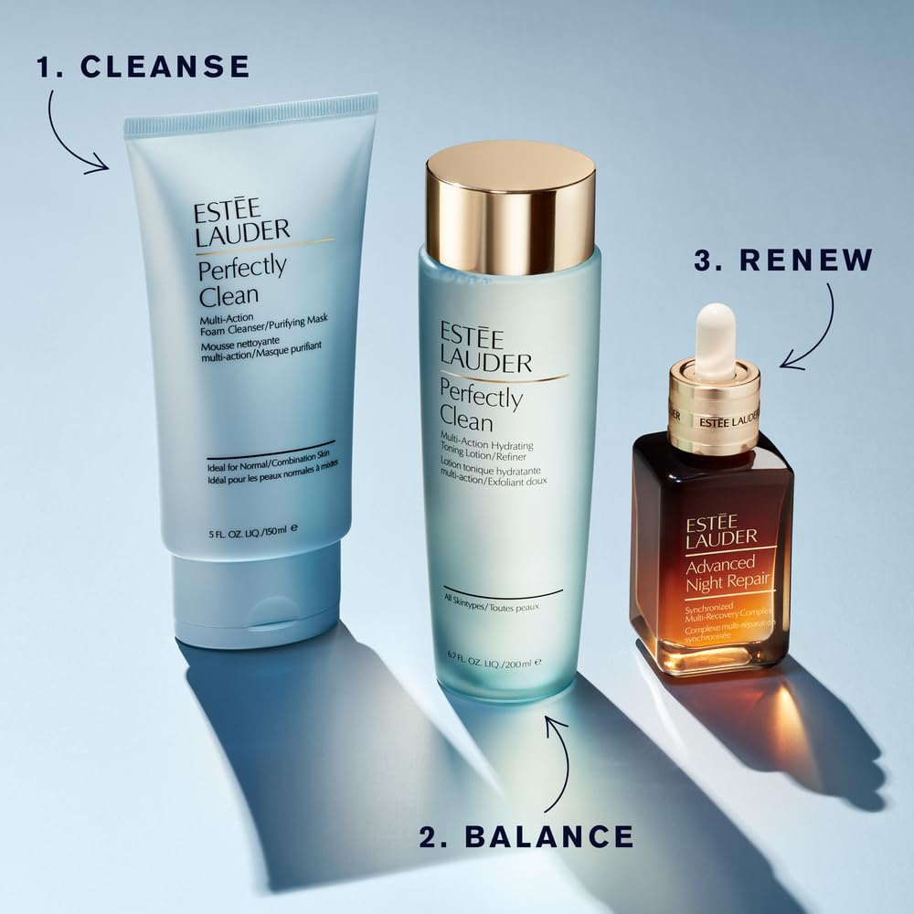 Back of Estée Lauder Perfectly Clean cleanser tube