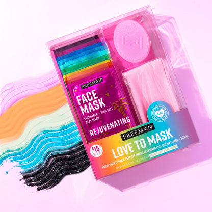 Silicone face buffer and headband included in Freeman kit