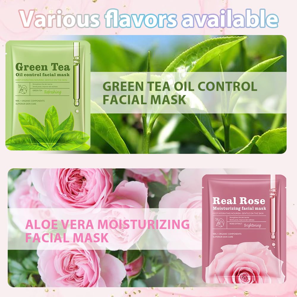 Cakaila 8 piece pink face mask spa day kit supplies
