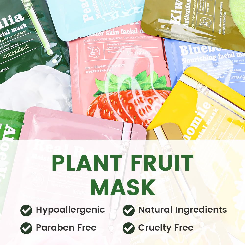 Close up of strawberry skincare sheet mask ingredient texture
