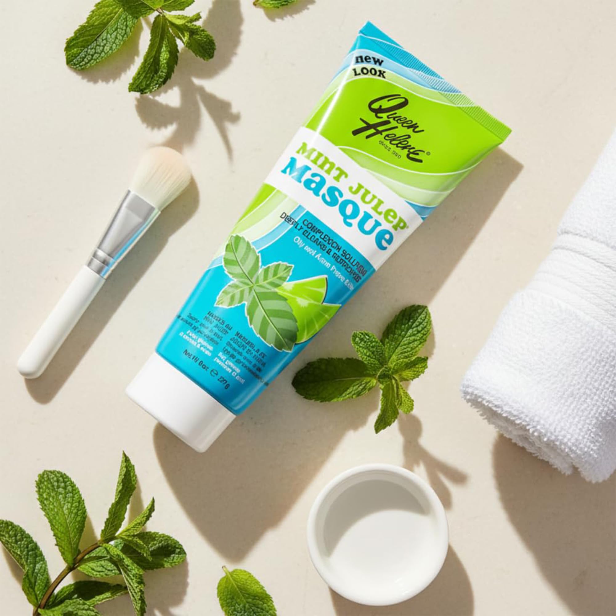 Close up of Queen Helene Mint Julep clay mask texture