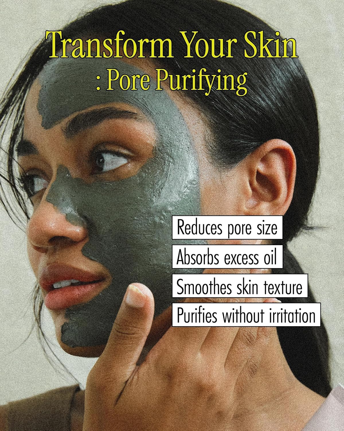 Side view of BRMUD Relief Mud Mask tube branding
