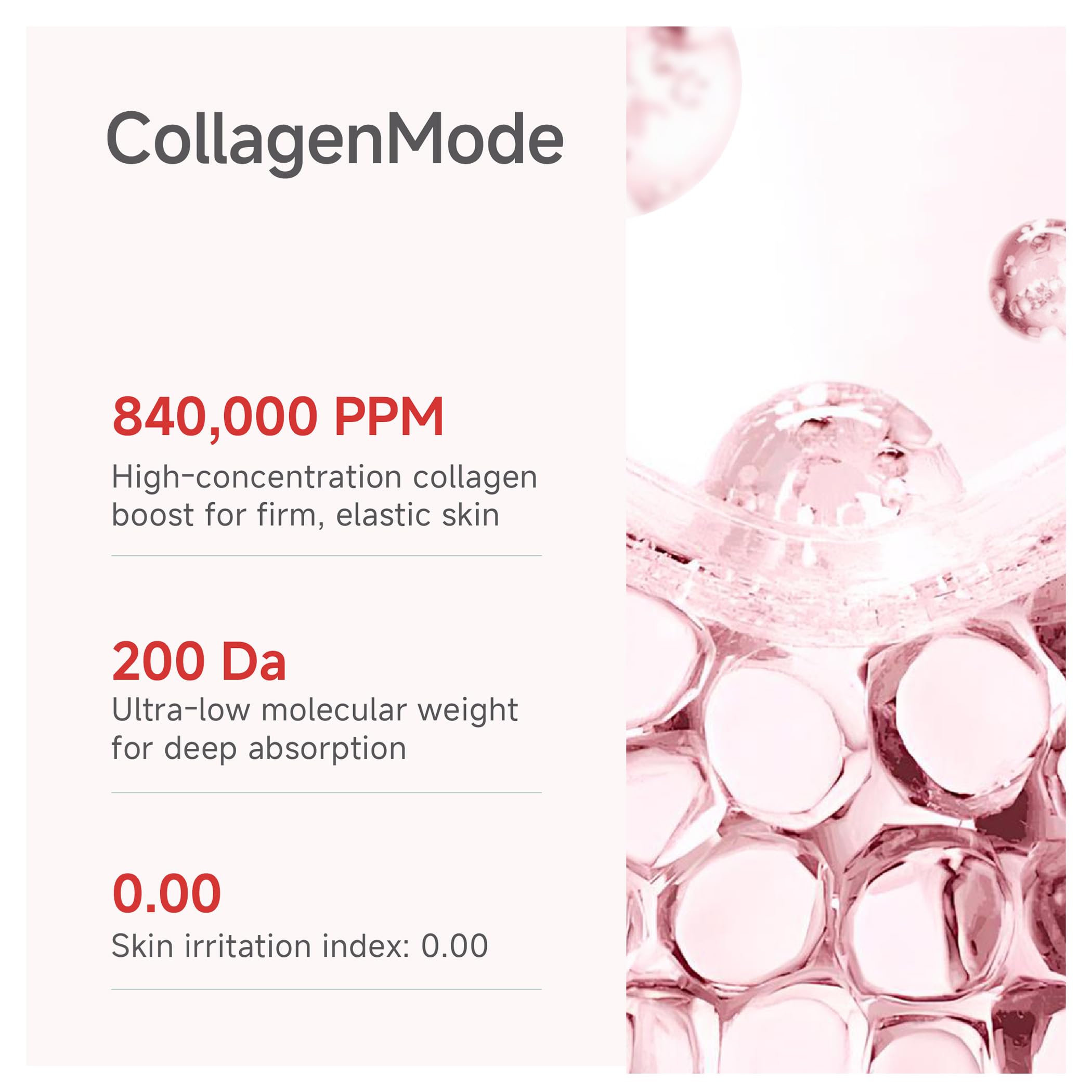 Korean collagen lifting mask showing hydrogel texture