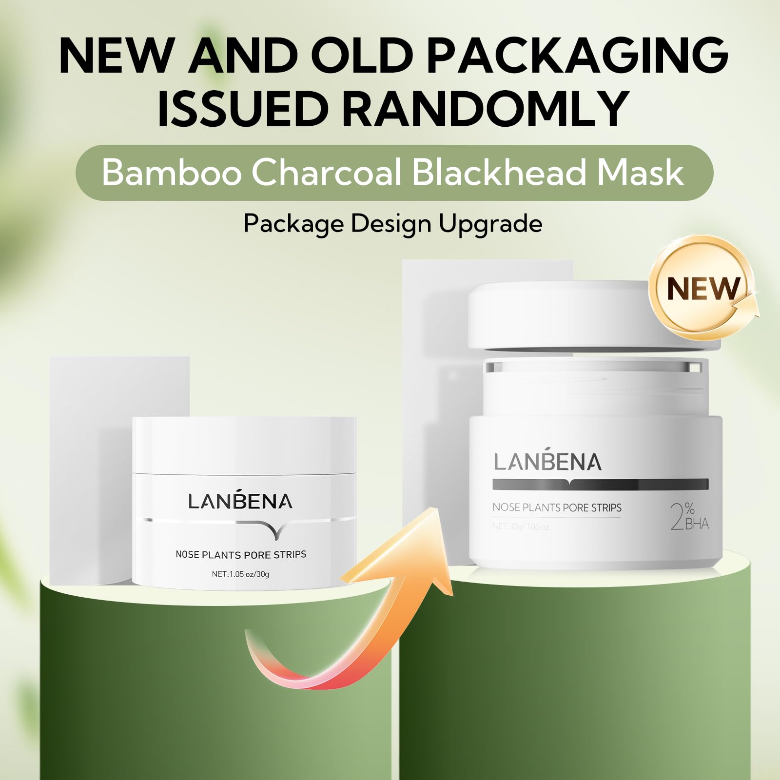 Lanbena 2.0 blackhead remover cream with 60 strips packaging