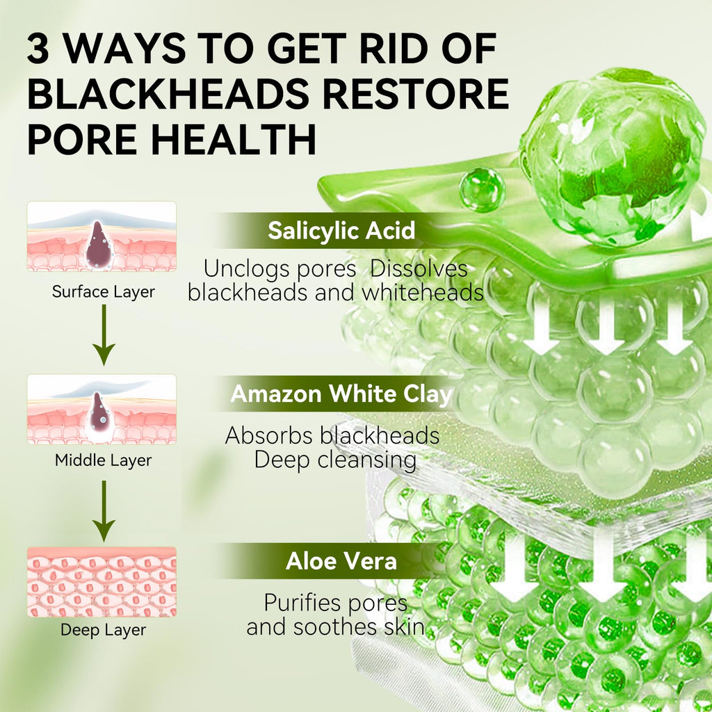 Application demonstration of LANBENA nose pore strips on skin
