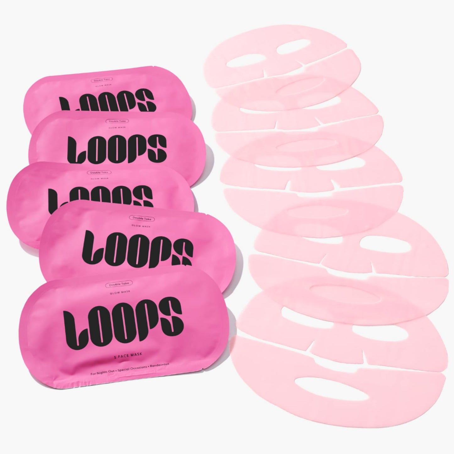 Detailed view of Loops Korean hydrogel face mask texture