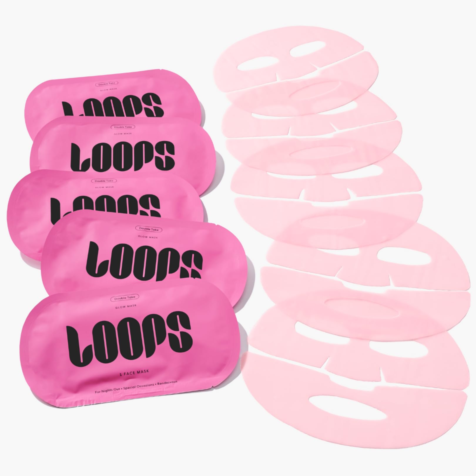 Detailed view of Loops Korean hydrogel face mask texture
