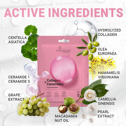 8 count pack of authentic Viabeauty collagen masks