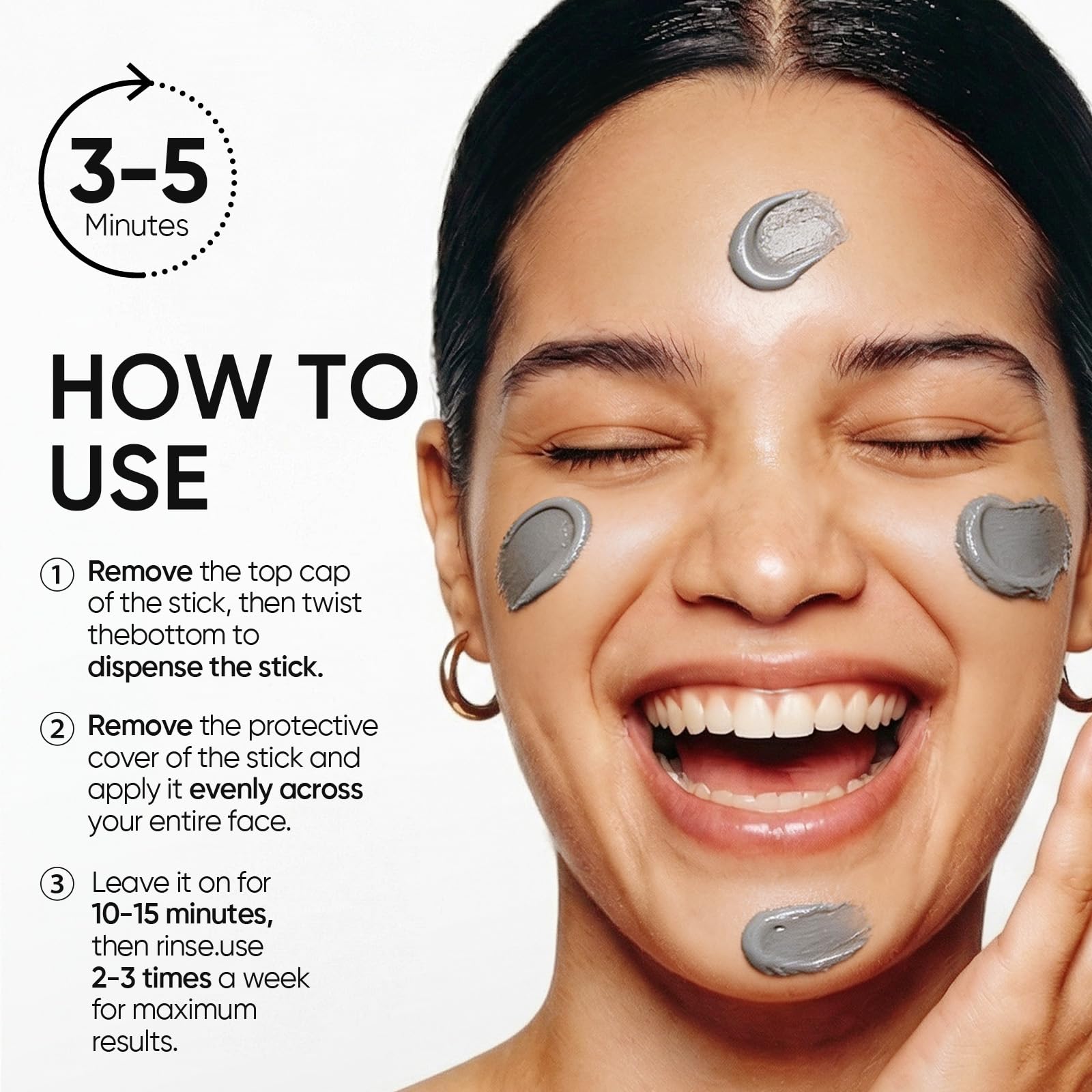Skintific deep cleansing mask stick side profile