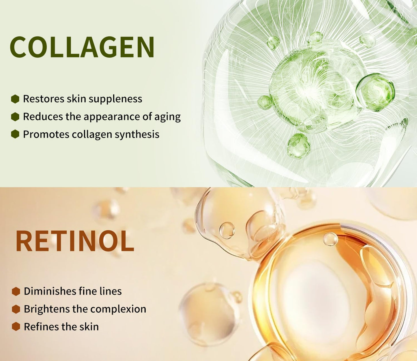 Top view of IREV collagen face mask packaging