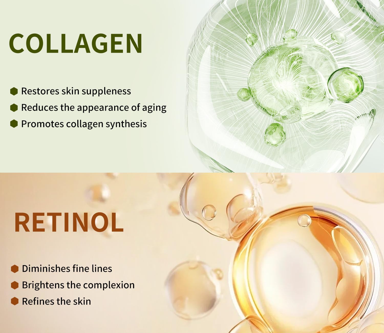 Top view of IREV collagen face mask packaging