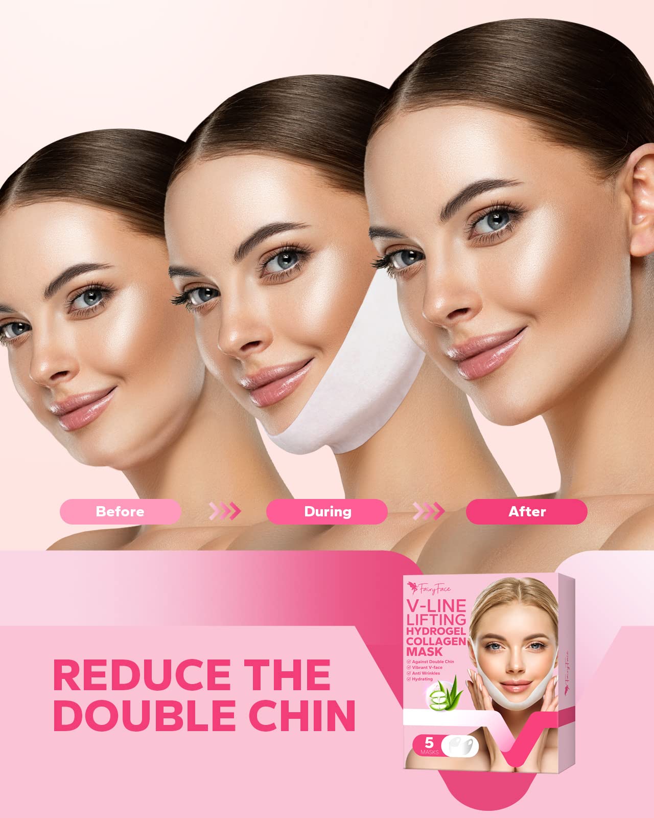Mcomce Fairyface mask packaging showing 5 count set