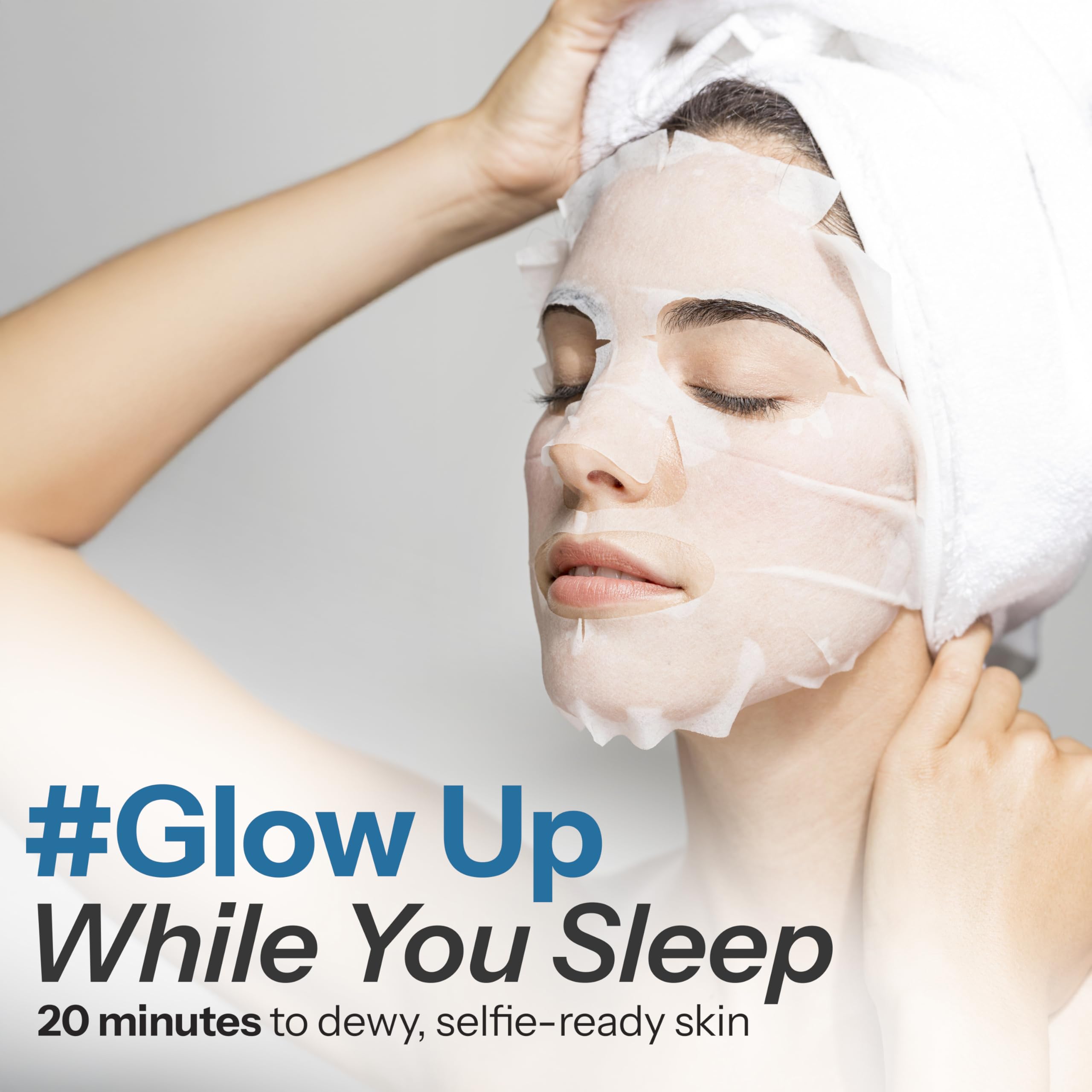 Close up of Skin 2.0 hydrating sheet mask packaging
