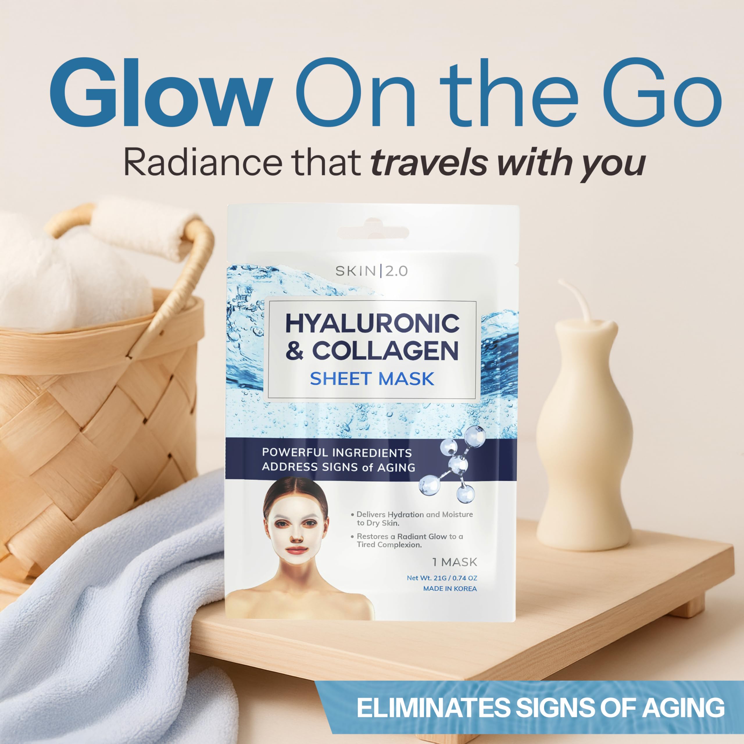 Authentic Korean skincare Skin 2.0 collagen mask ingredients list