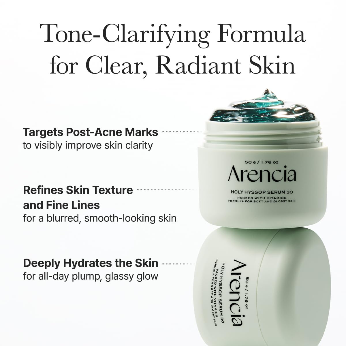 Arencia Korean glass skin serum bottle and branding