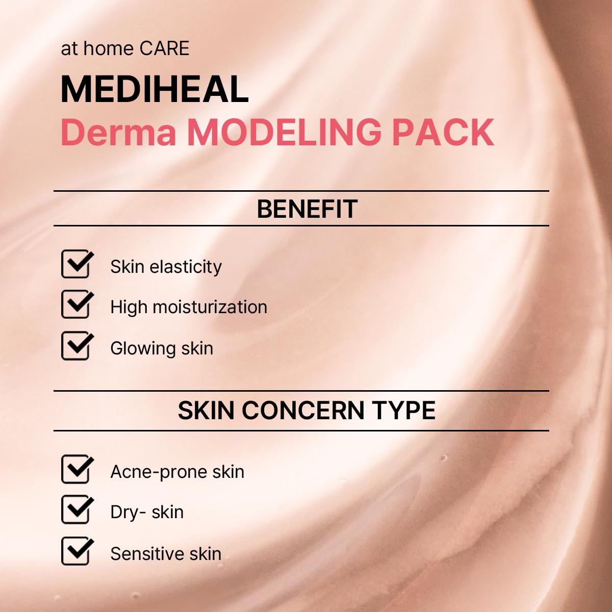 Texture of Mediheal Derma Modeling Pack jelly mask