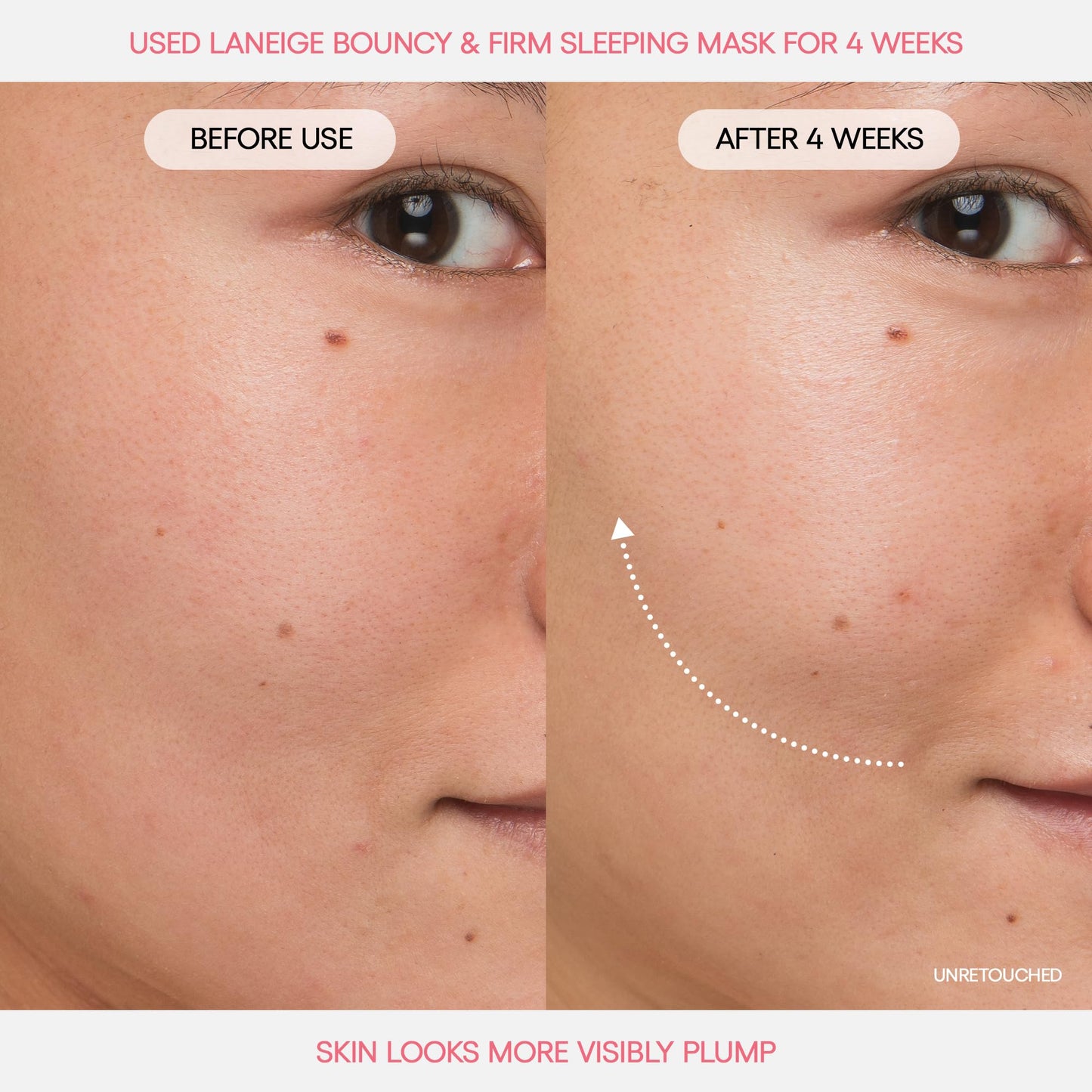 Sorbet gel texture of Laneige Bouncy and Firm sleeping mask with glow capsules