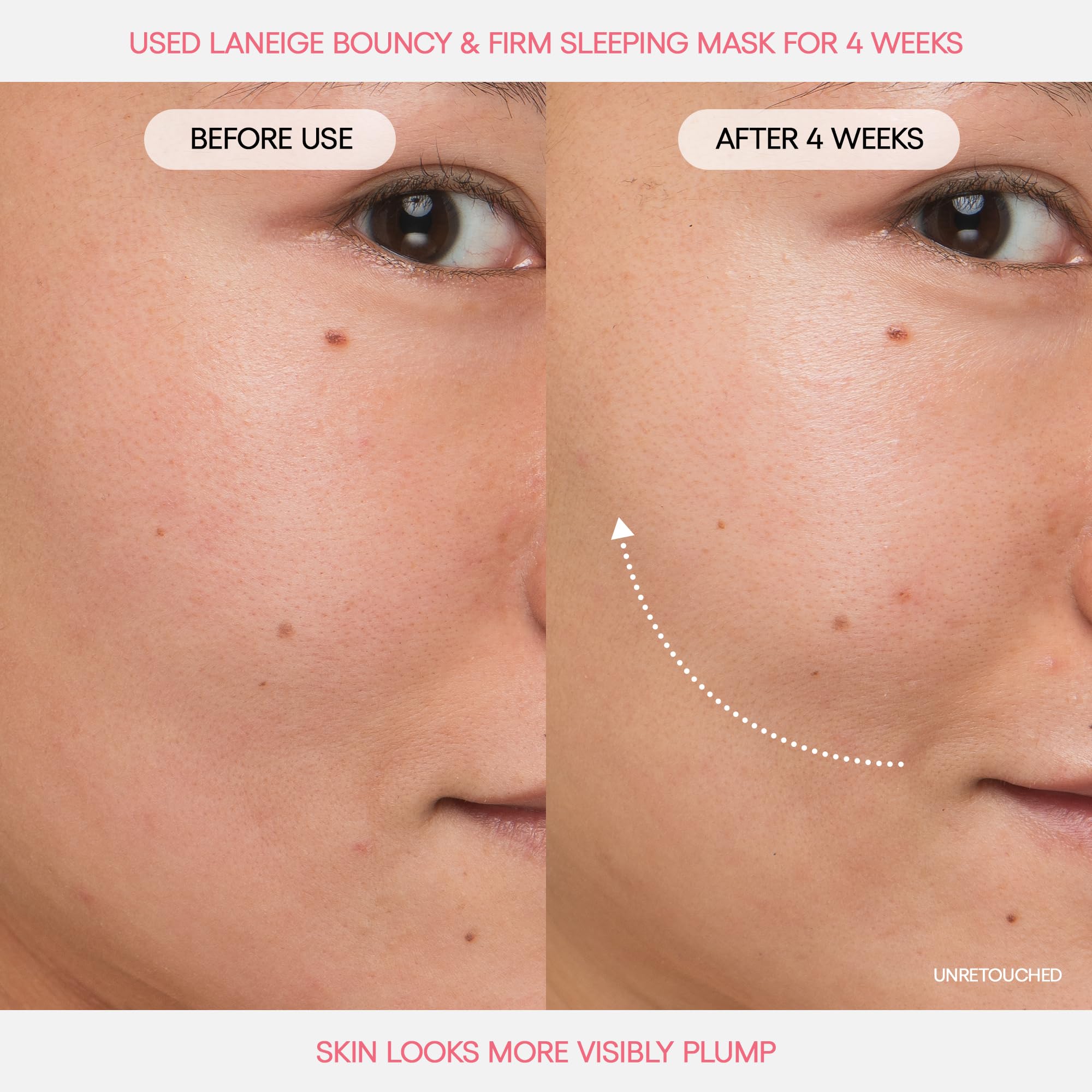 Sorbet gel texture of Laneige Bouncy and Firm sleeping mask with glow capsules