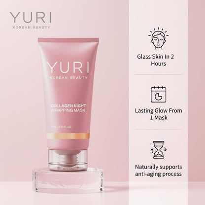 Yuri Beauty Elasticity and Hydration Care mask application on clean skin