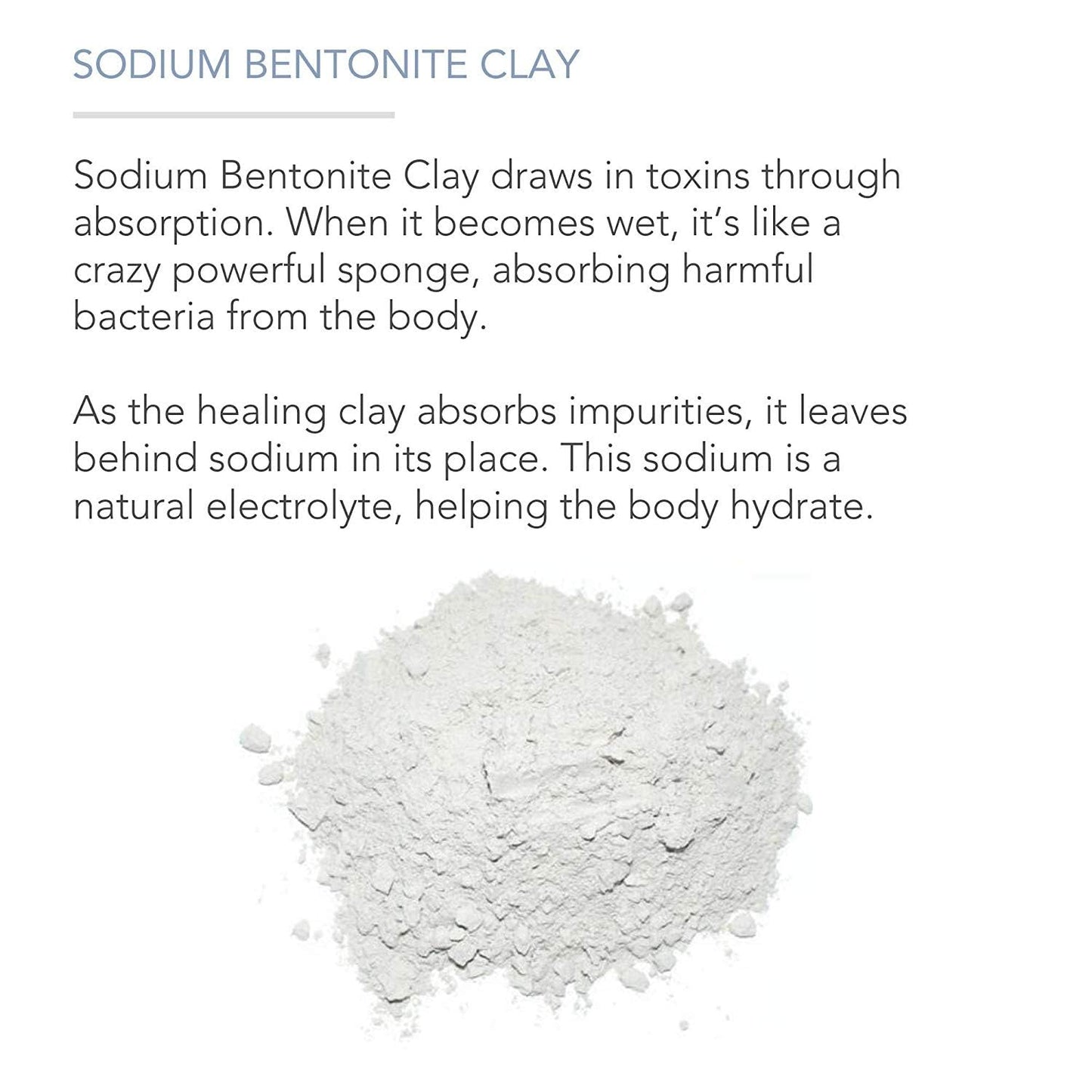 Texture of pure sodium bentonite clay powder