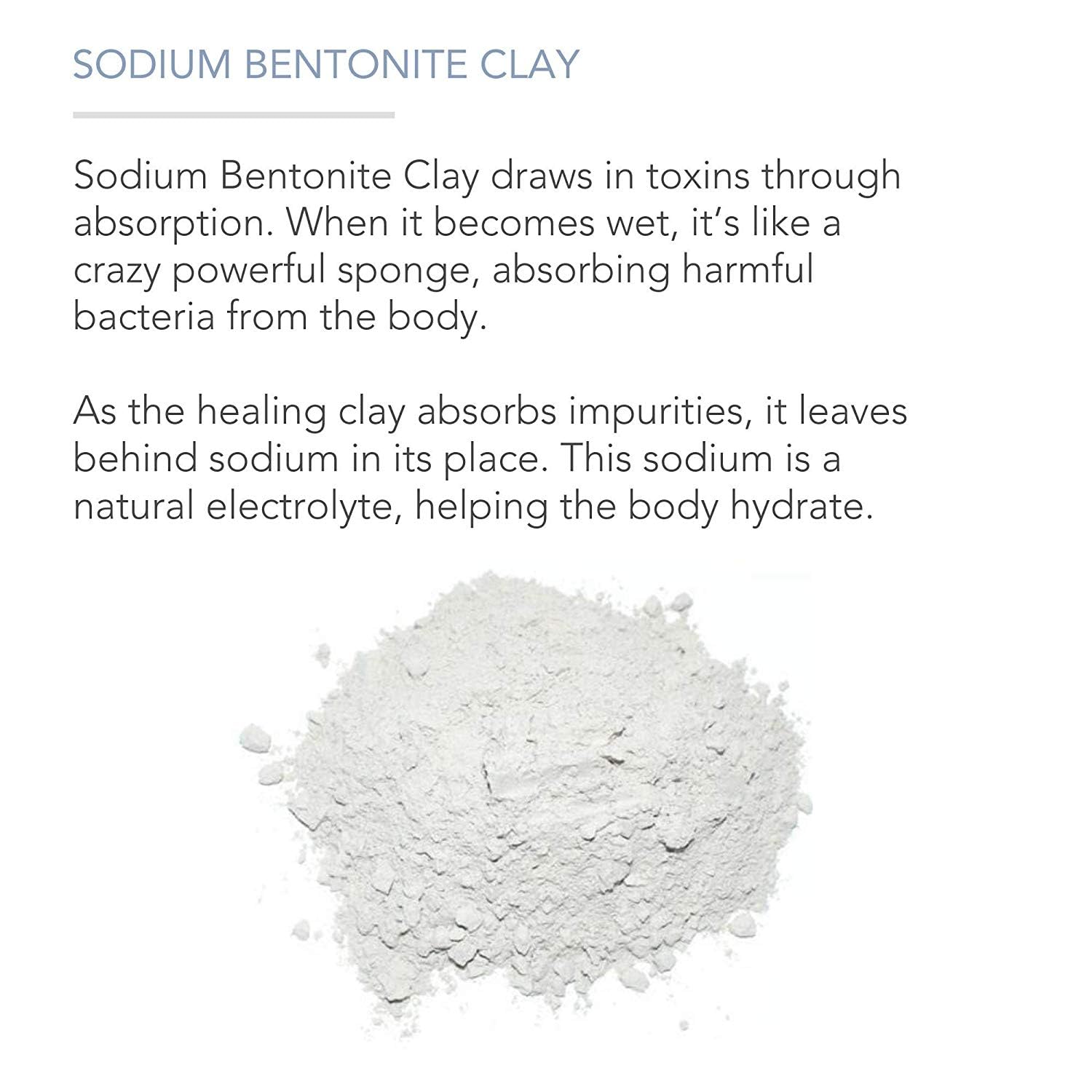 Texture of pure sodium bentonite clay powder
