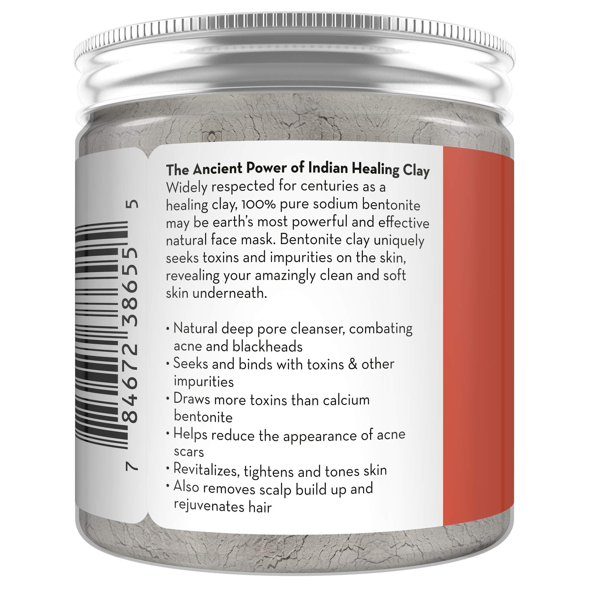 Close up of Pure Body Naturals clay label details