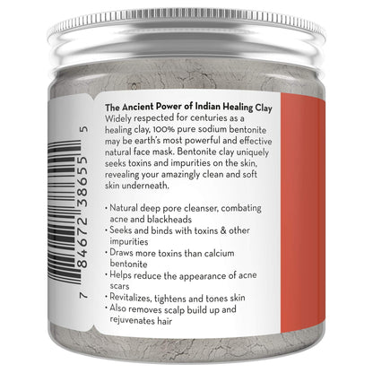 Close up of Pure Body Naturals clay label details