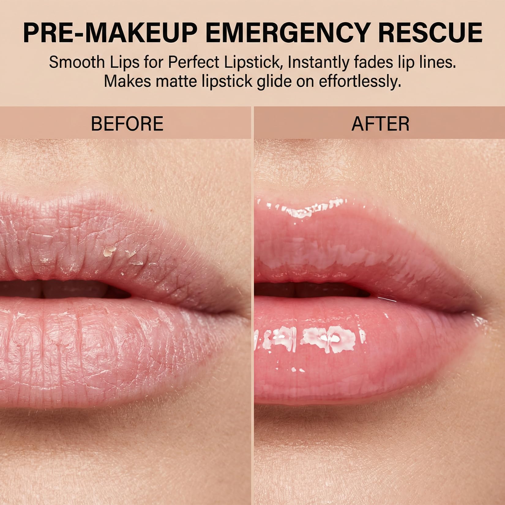 Close up of moisturizing lip mask texture
