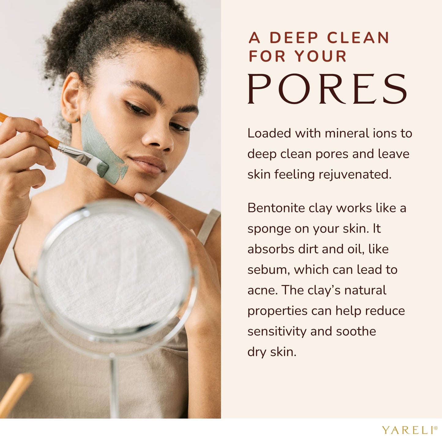 Instructions for mixing Yareli bentonite clay with water or vinegar
