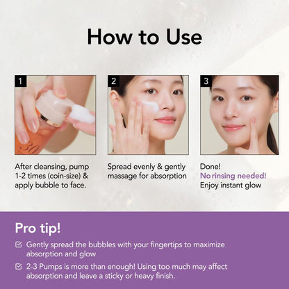 MENOKIN Korean skincare quick bubble mask 70ml bottle cap detail