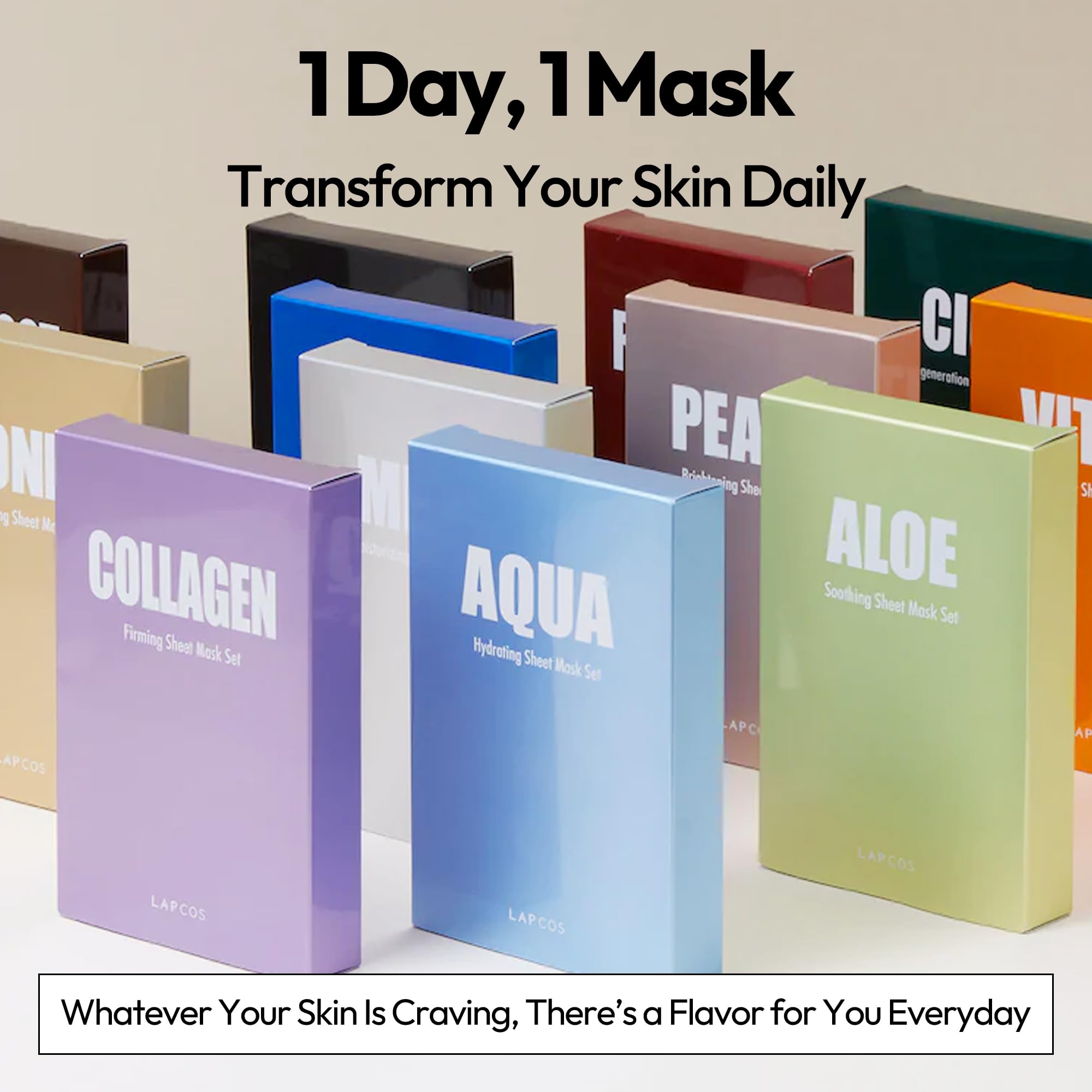 Close up of Lapcos hydrating collagen mask