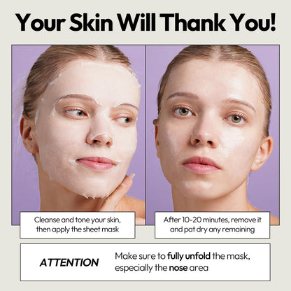 Five pack daily facial mask set
