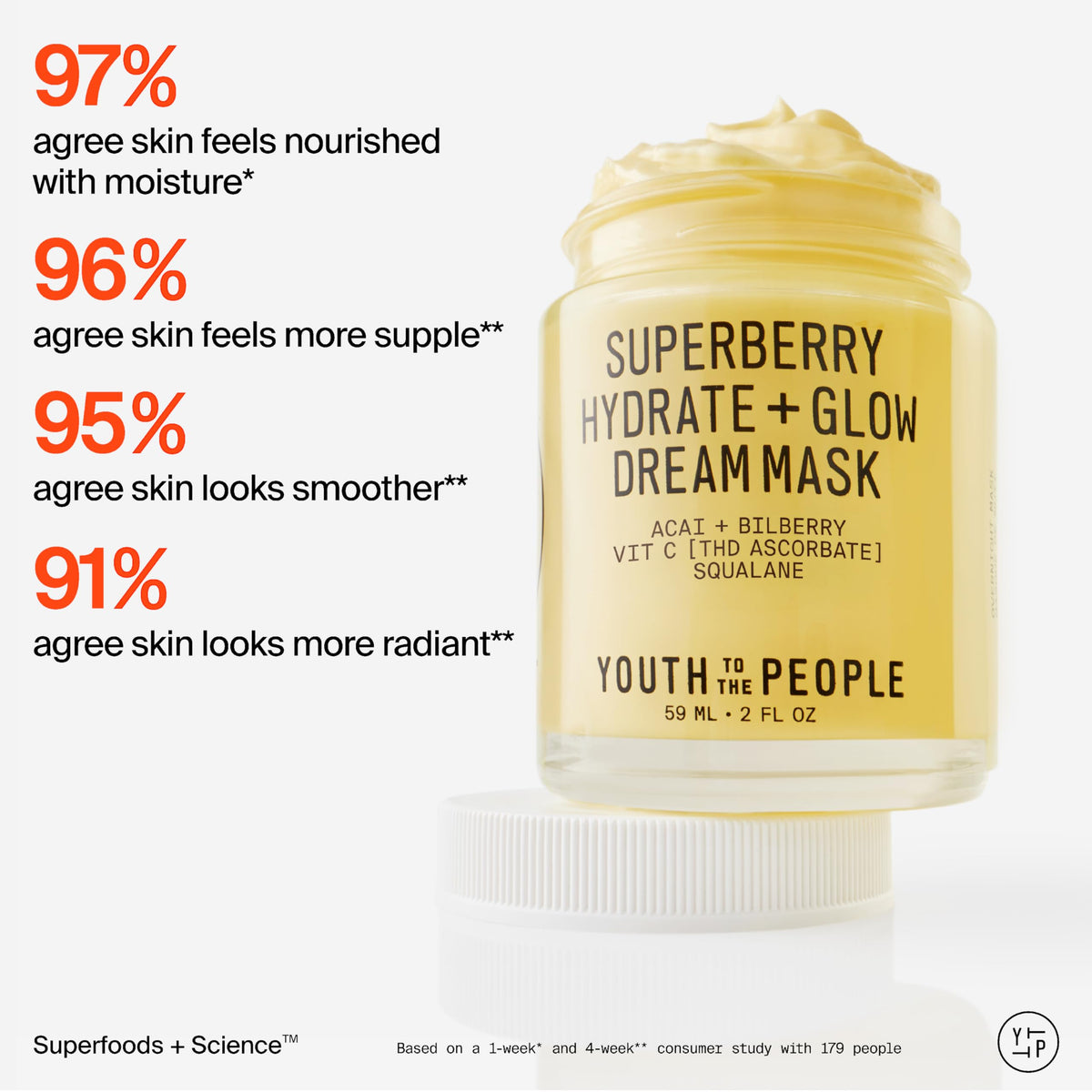 Youth To The People Superberry Hydrate And Glow Dream Mask side profile