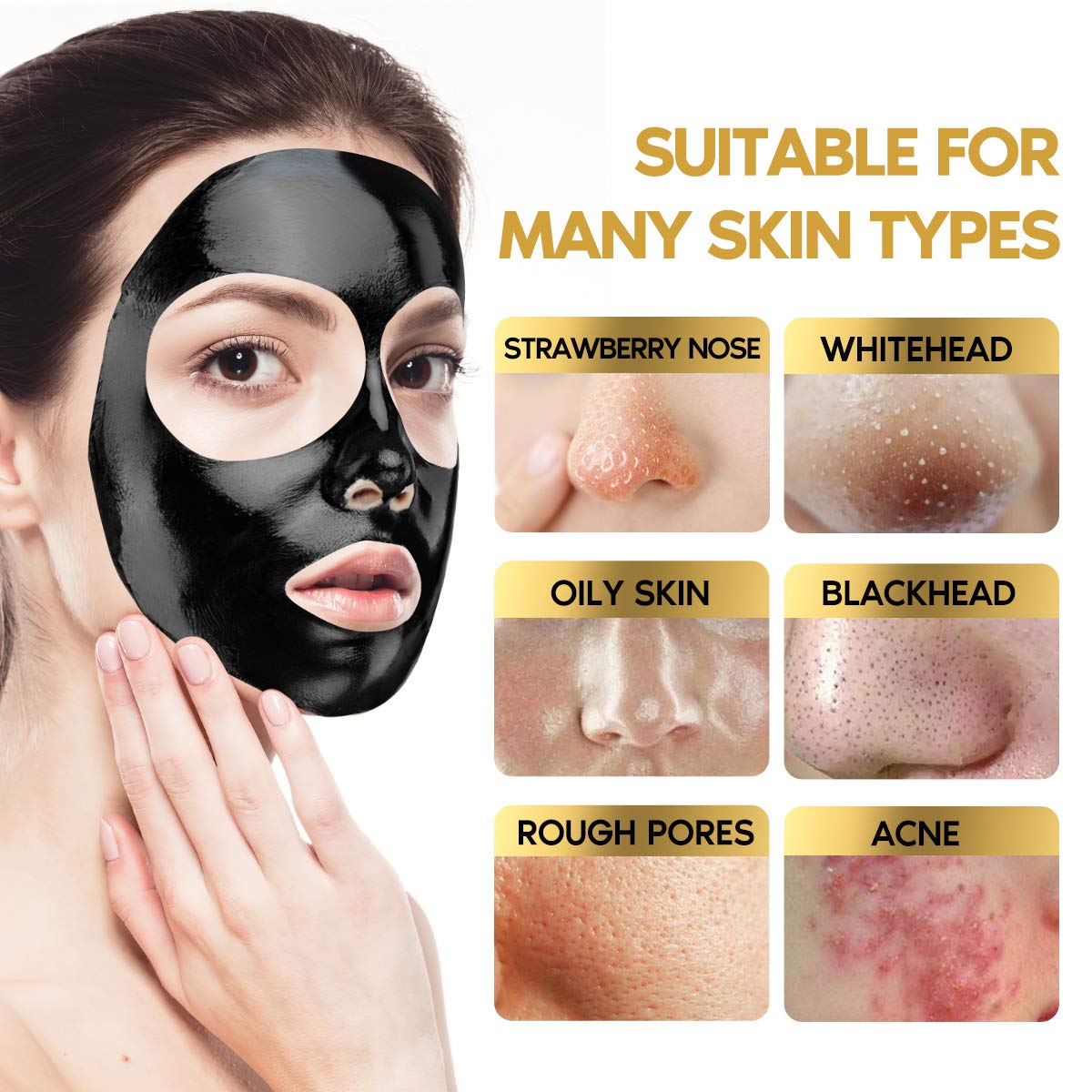 Ylnalo charcoal peel off mask tube and accessories