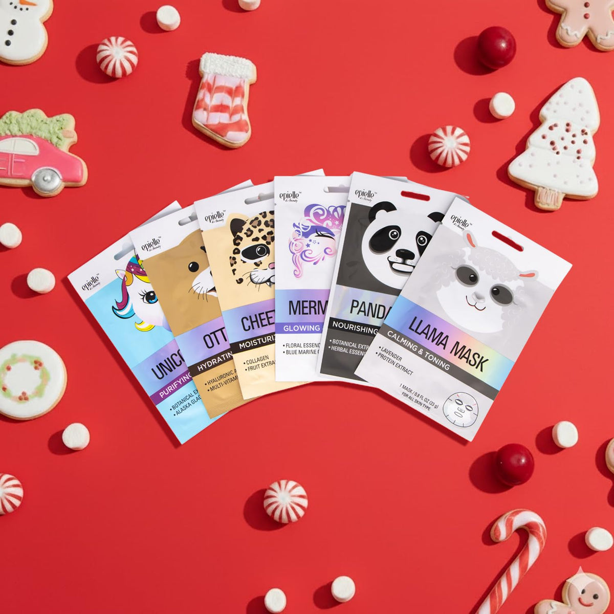 Epielle character face mask complete 6 pack collection