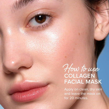 Maree collagen sheet mask showing bamboo fiber texture