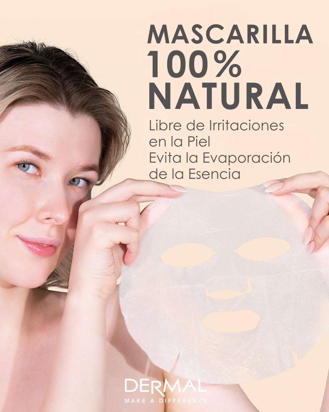 Top view of Dermal 16-day beauty therapy collagen mask collection