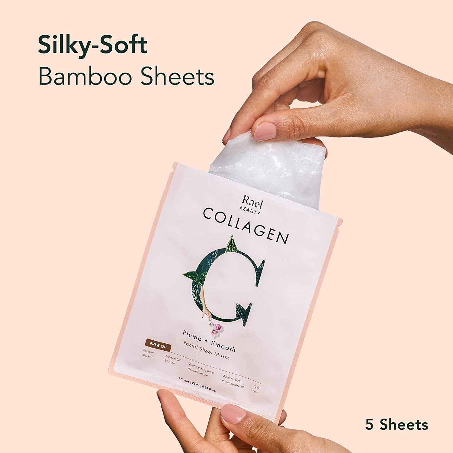 Rael Korean skincare collagen mask set of five sheets