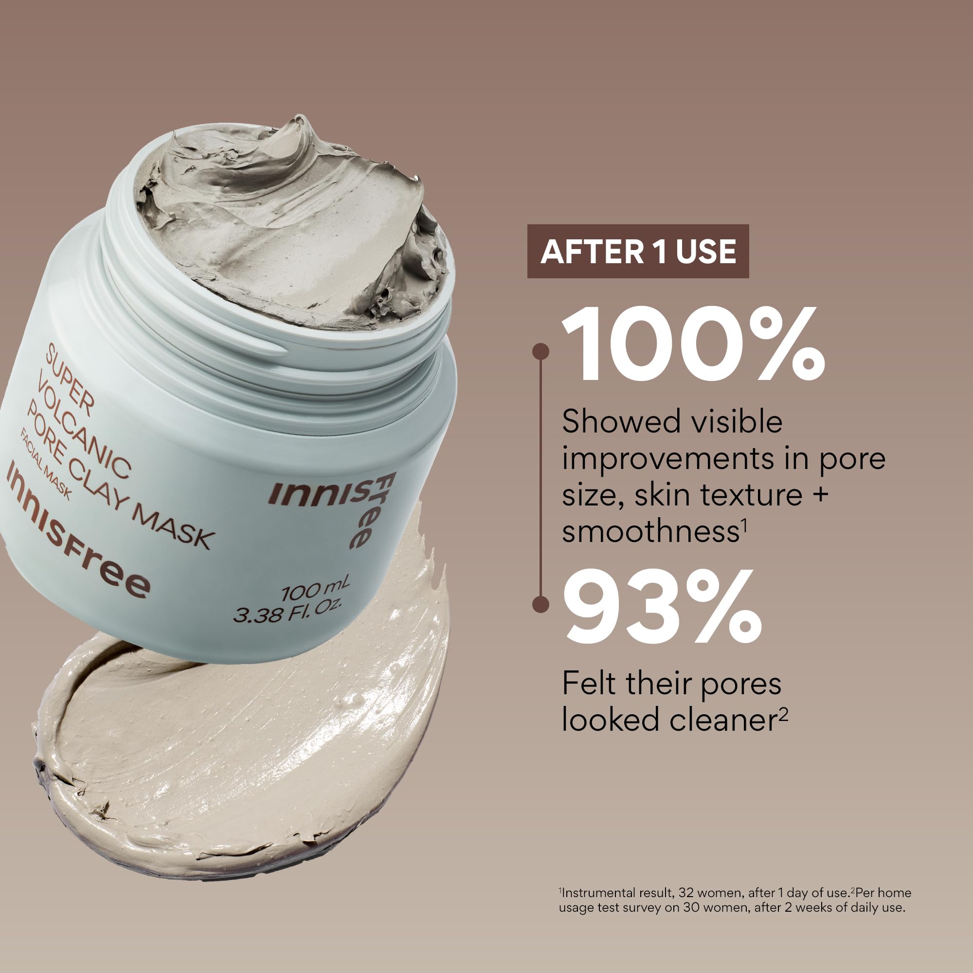 Innisfree pore clearing mask 100ml packaging container side view