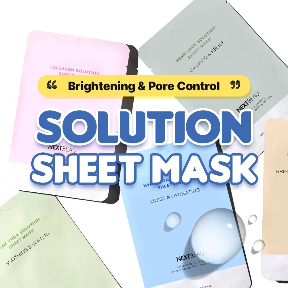Nextbeau Korean facial sheet mask ingredients label