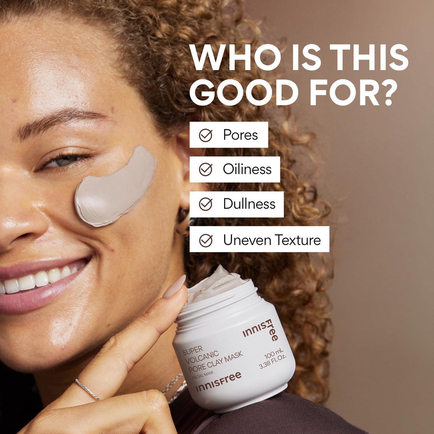 Authentic imported Innisfree skincare clay mask for blackhead removal