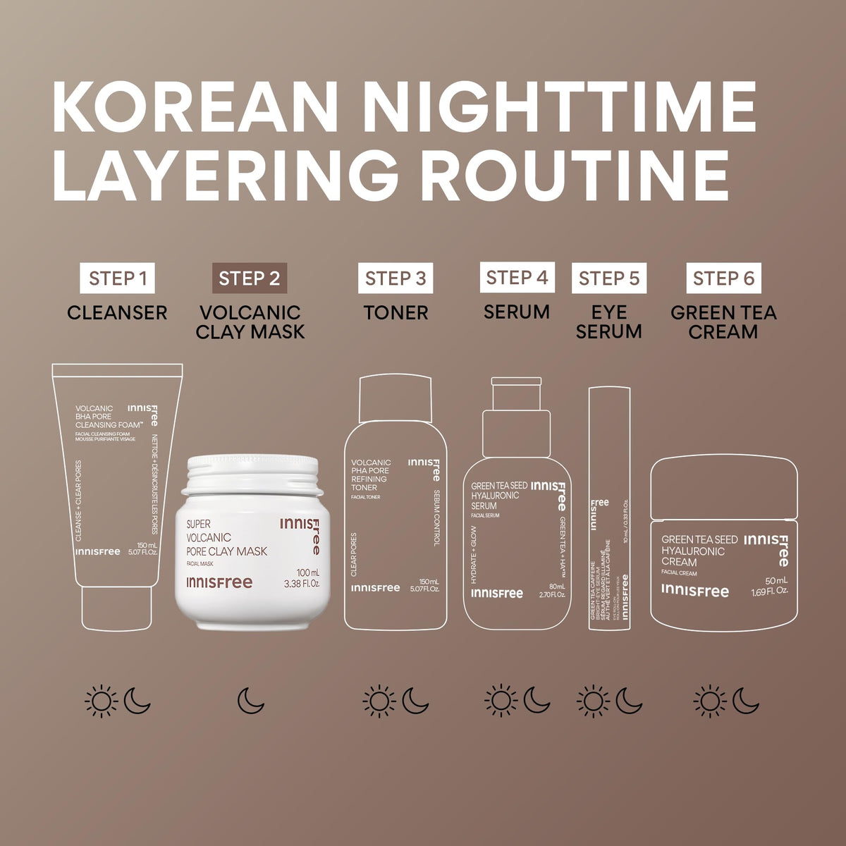 Innisfree Super Volcanic Pore Clay Mask lifestyle flatlay