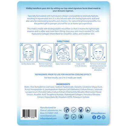 Set of 10 Ebanel brightening and firming face masks