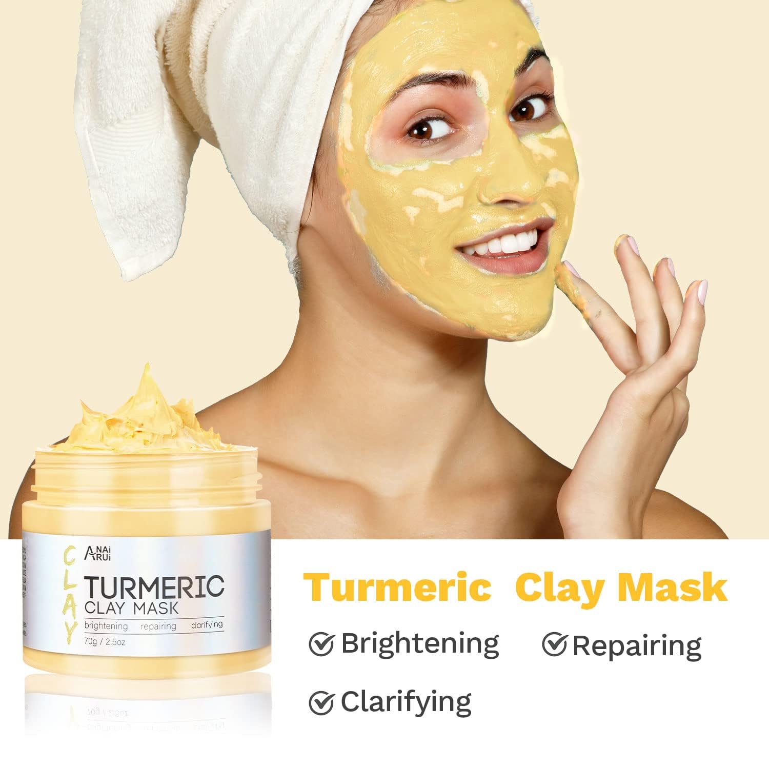 Anai Rui Green Tea Clay Mask texture and jar