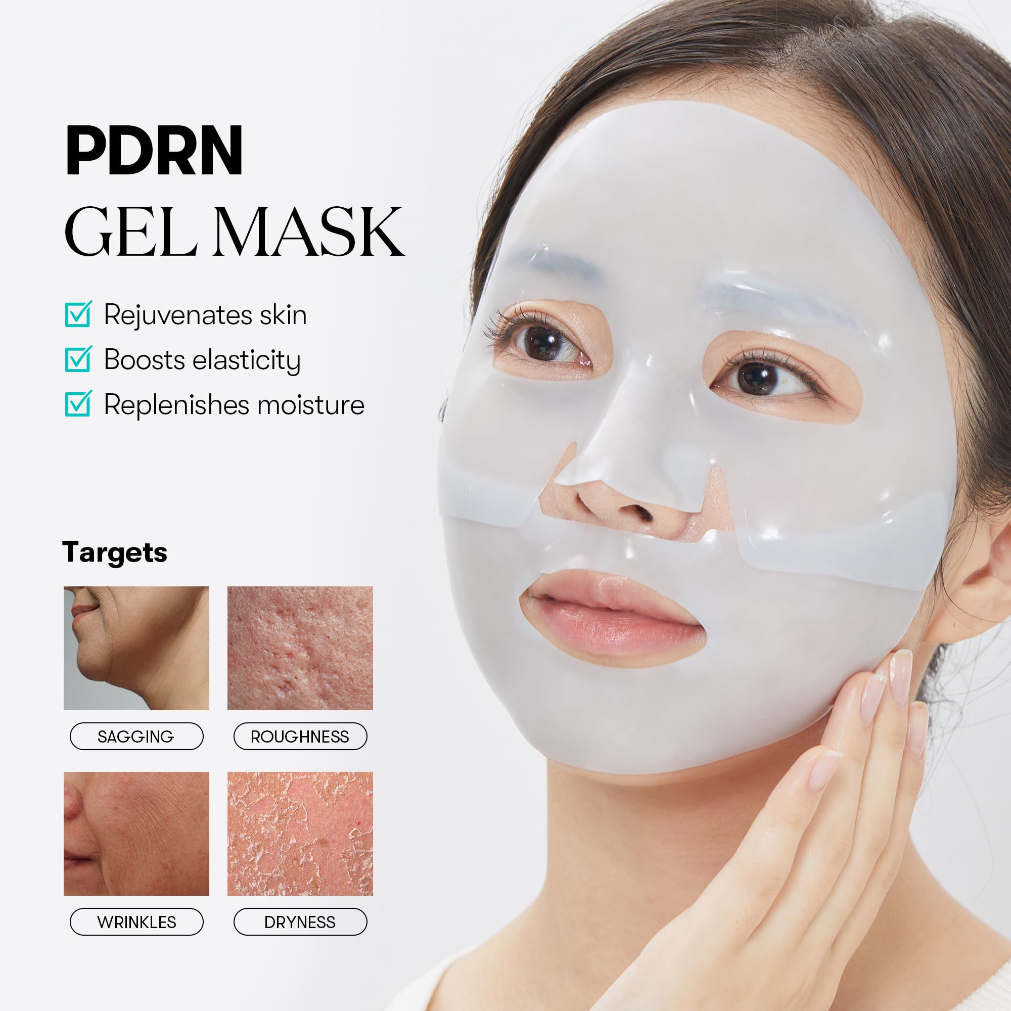 VT Cosmetics PDRN hydrogel sheet mask application