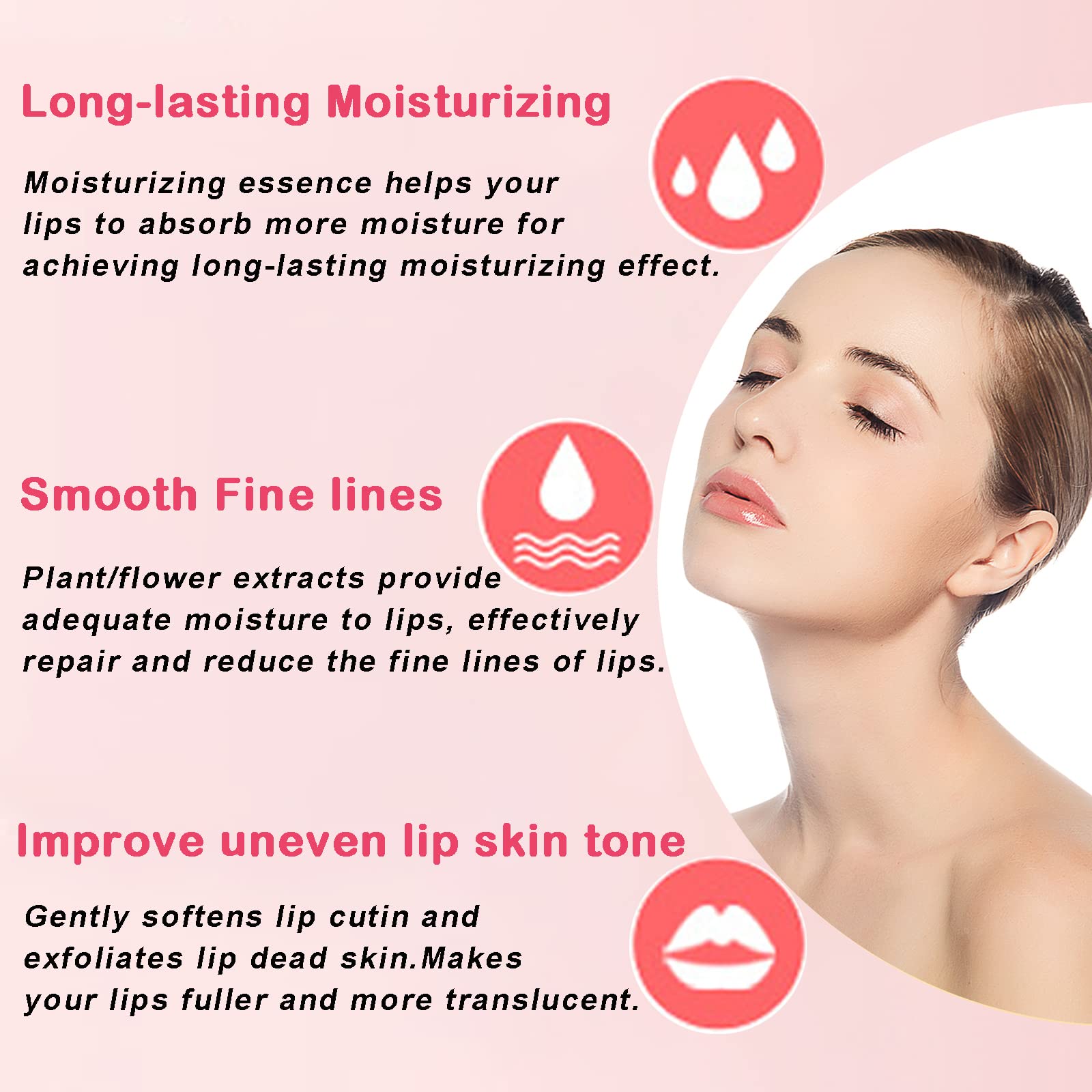 Permotary collagen lip mask applied to lips for hydration